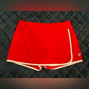 Jofit Red and White Athletic Activewear skorts Lightweight Design